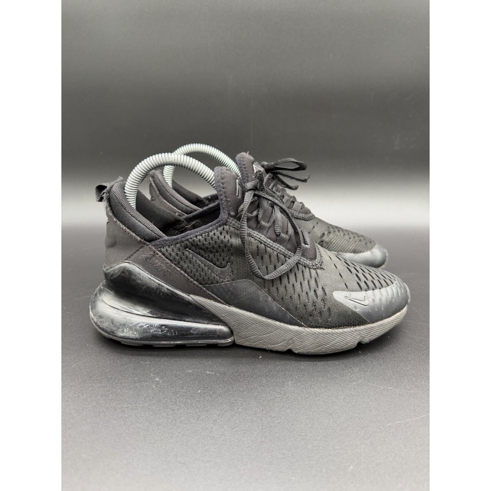Nike Air Max 270 Triple Black Sneakers Youth Size 5.5Y